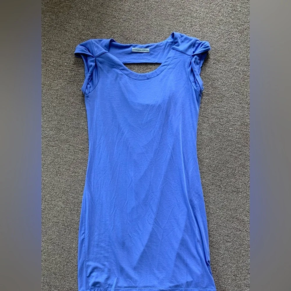 Athleta Charisma Women's Purple Knit Dress~ Peek‎ A Boo Back Size Medium - Picture 4 of 11